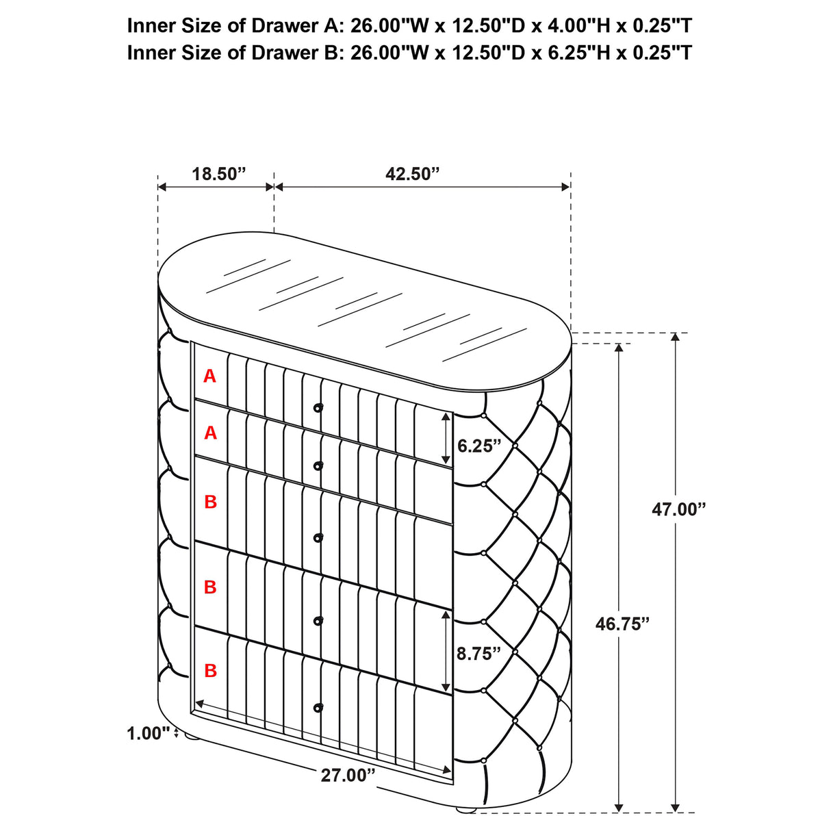 Sonya Chest of Drawers - Furniture World