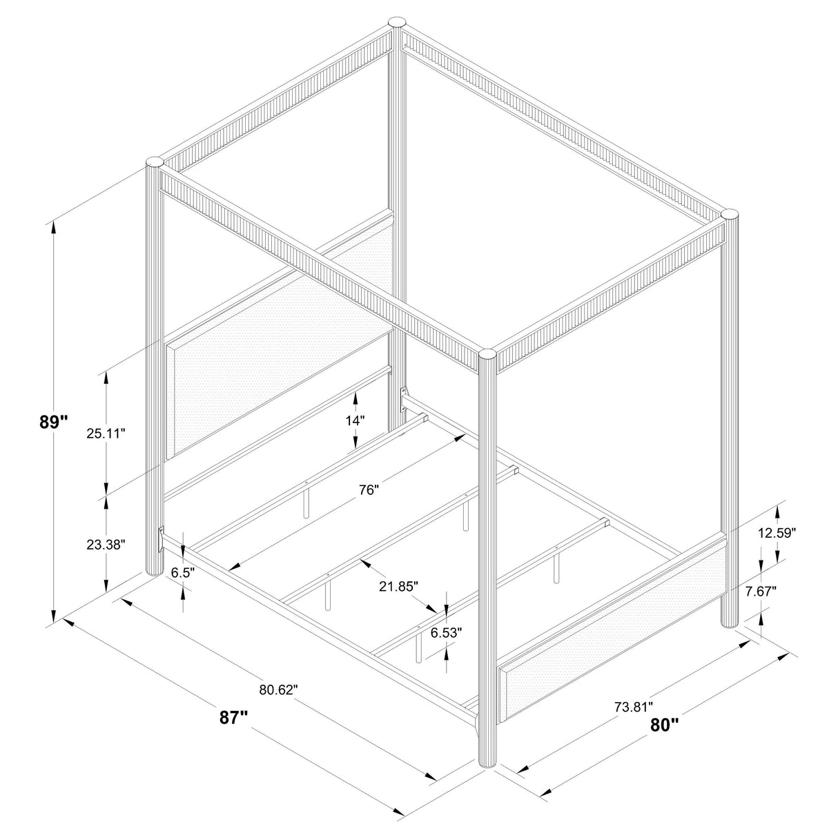 Zimmerlee Canopy Panel Bed - Furniture World