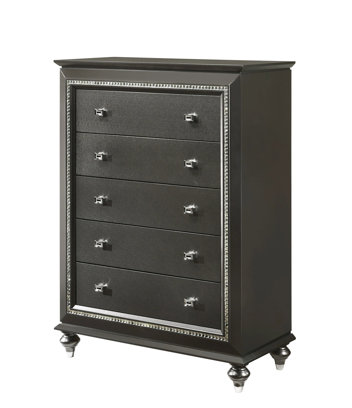 Kaitlyn Metallic Gray Chest