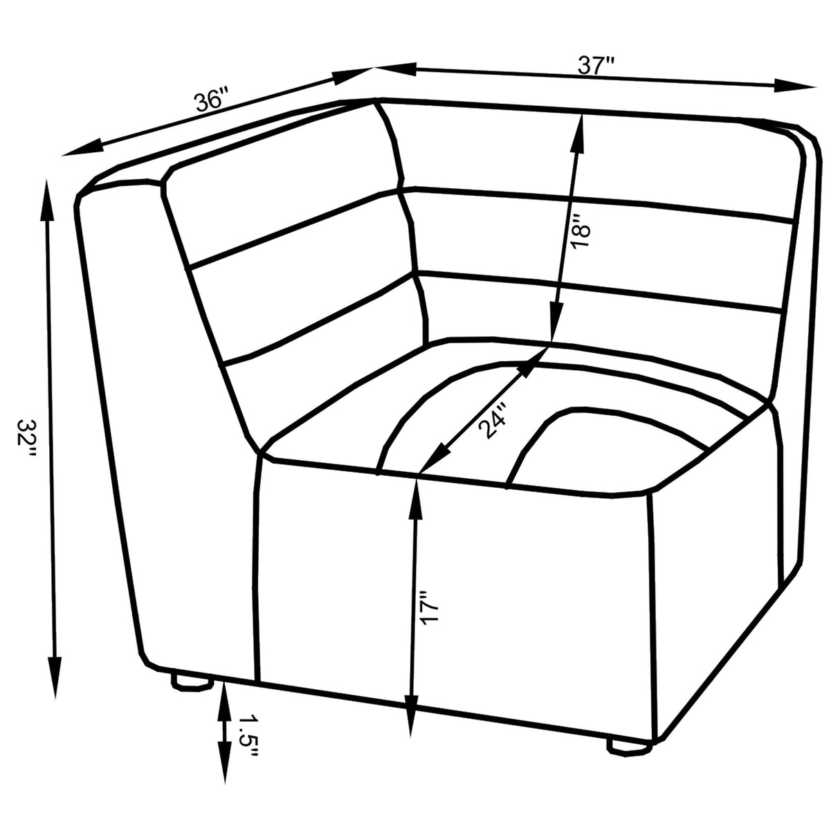 Sunny Upholstered Corner Chair