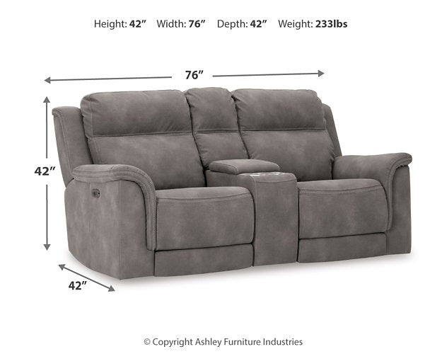 Next-Gen DuraPella Power Reclining Loveseat with Console - Furniture World