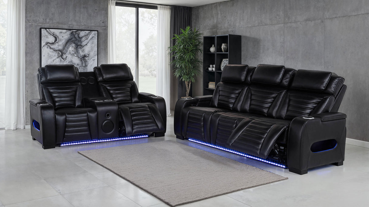 Zuma Dual Power Reclining Loveseat - Furniture World