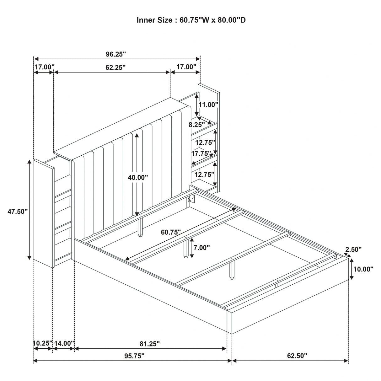Arielle Bookcase Bed