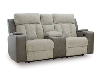 WhipLash Power Reclining Loveseat with Console - Furniture World