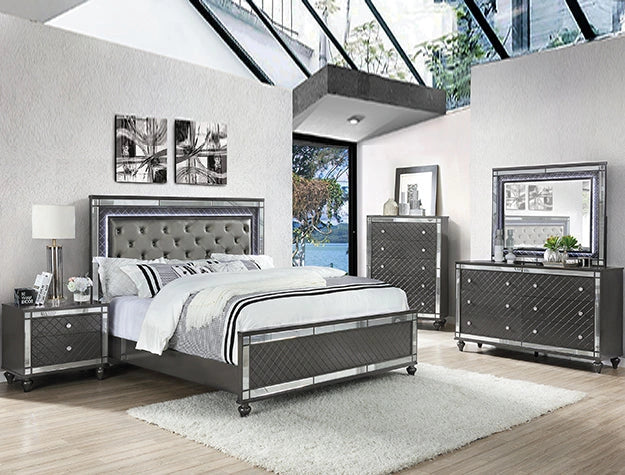 Crown Mark Refino 6 Drawers Dresser in Gray image