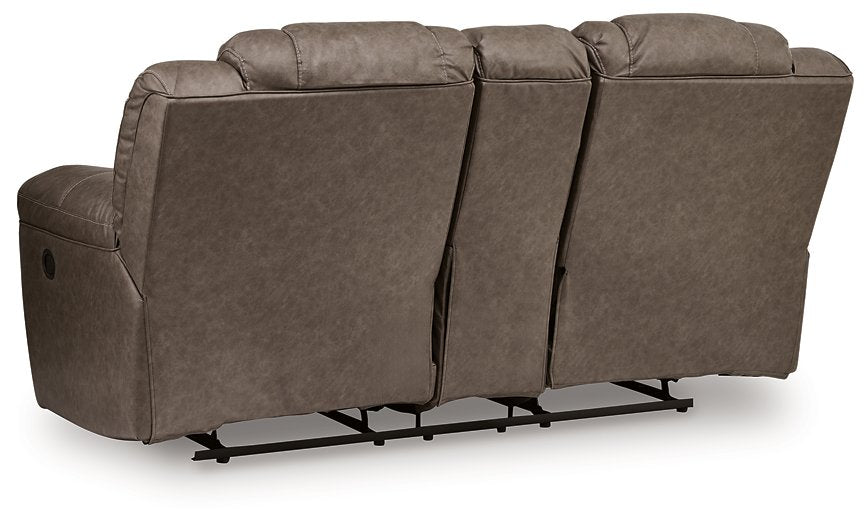 Lowilla Reclining Loveseat with Console - Furniture World