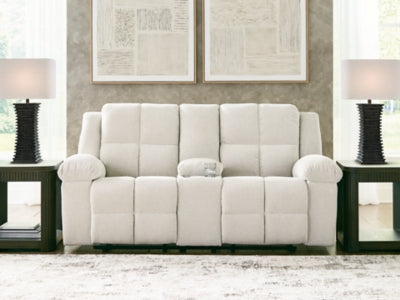 Orlen Reclining Loveseat with Console - Furniture World