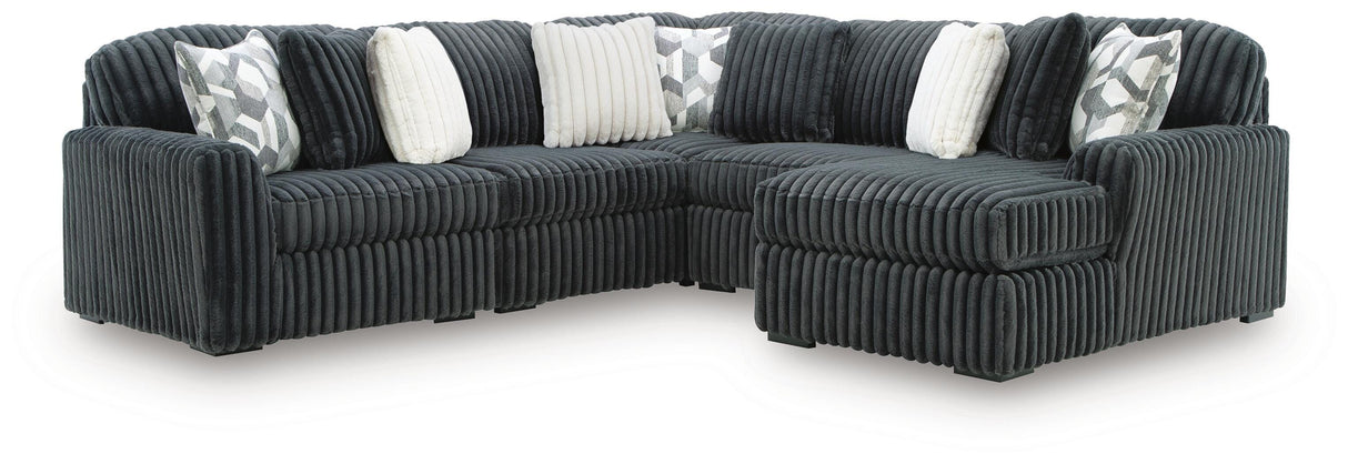 Midnight-Madness Sectional with Chaise
