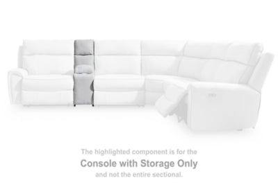 Social Pointe Reclining Sectional with Storage Consoles - Furniture World