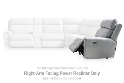 Social Pointe Reclining Sectional with Storage Consoles - Furniture World