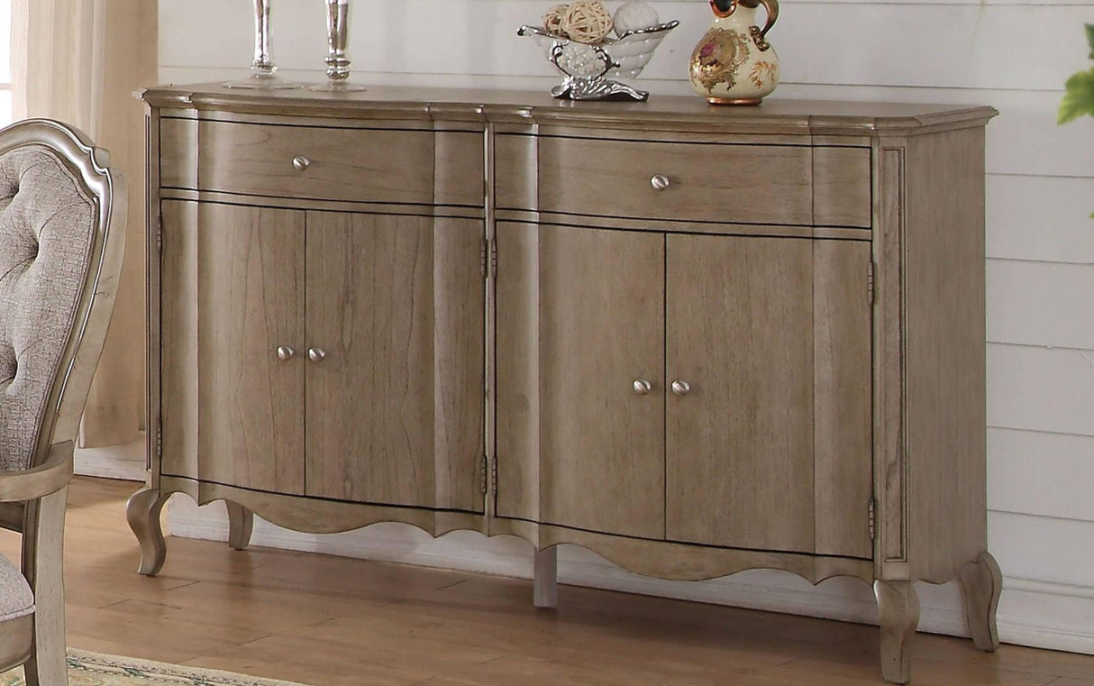 Acme Chelmsford Server in Antique Taupe 66056 - Furniture World