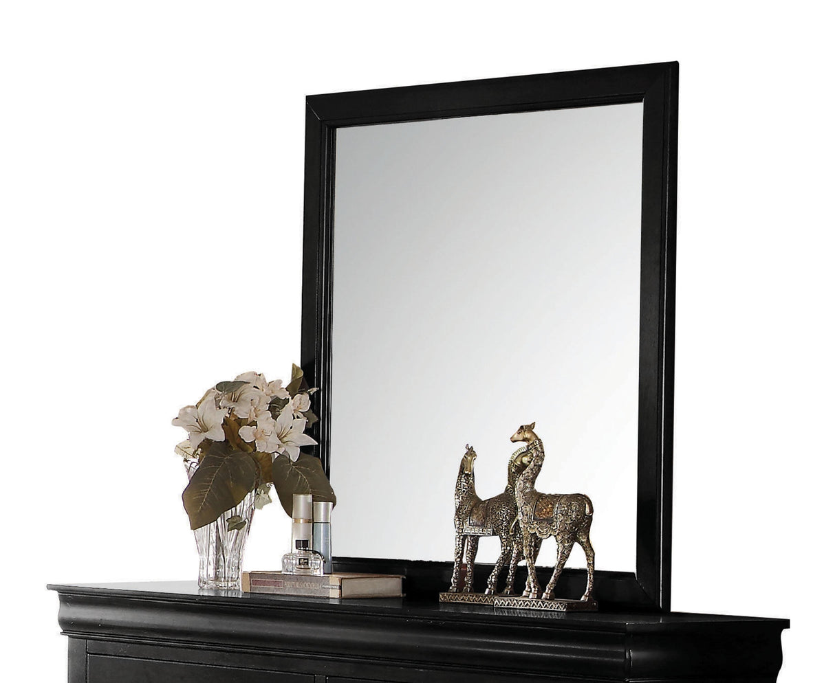 Louis Philippe Black Mirror - Furniture World