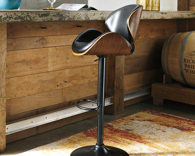 Bellatier Adjustable Height Bar Stool - Furniture World