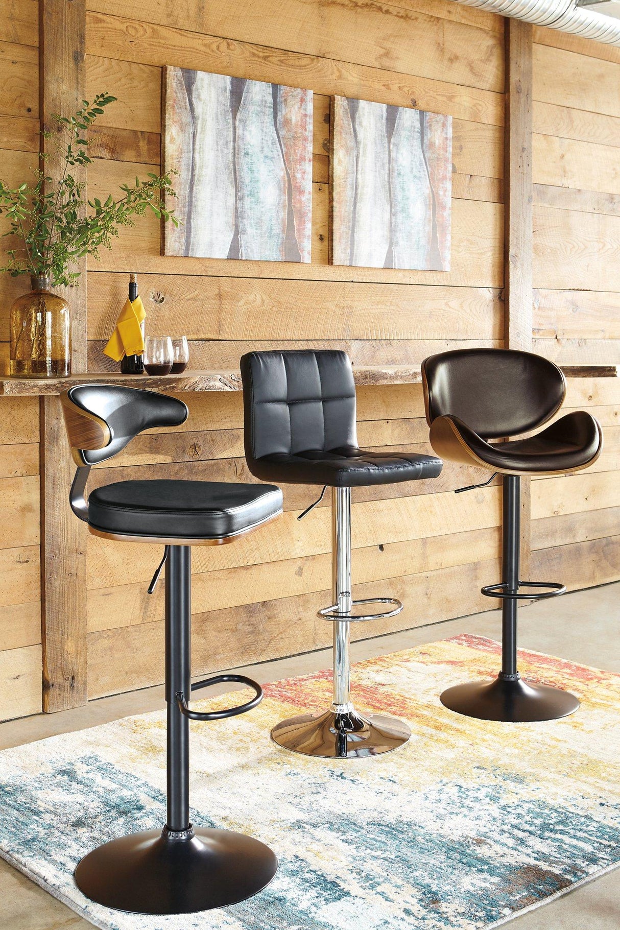 Bellatier Adjustable Height Bar Stool - Furniture World