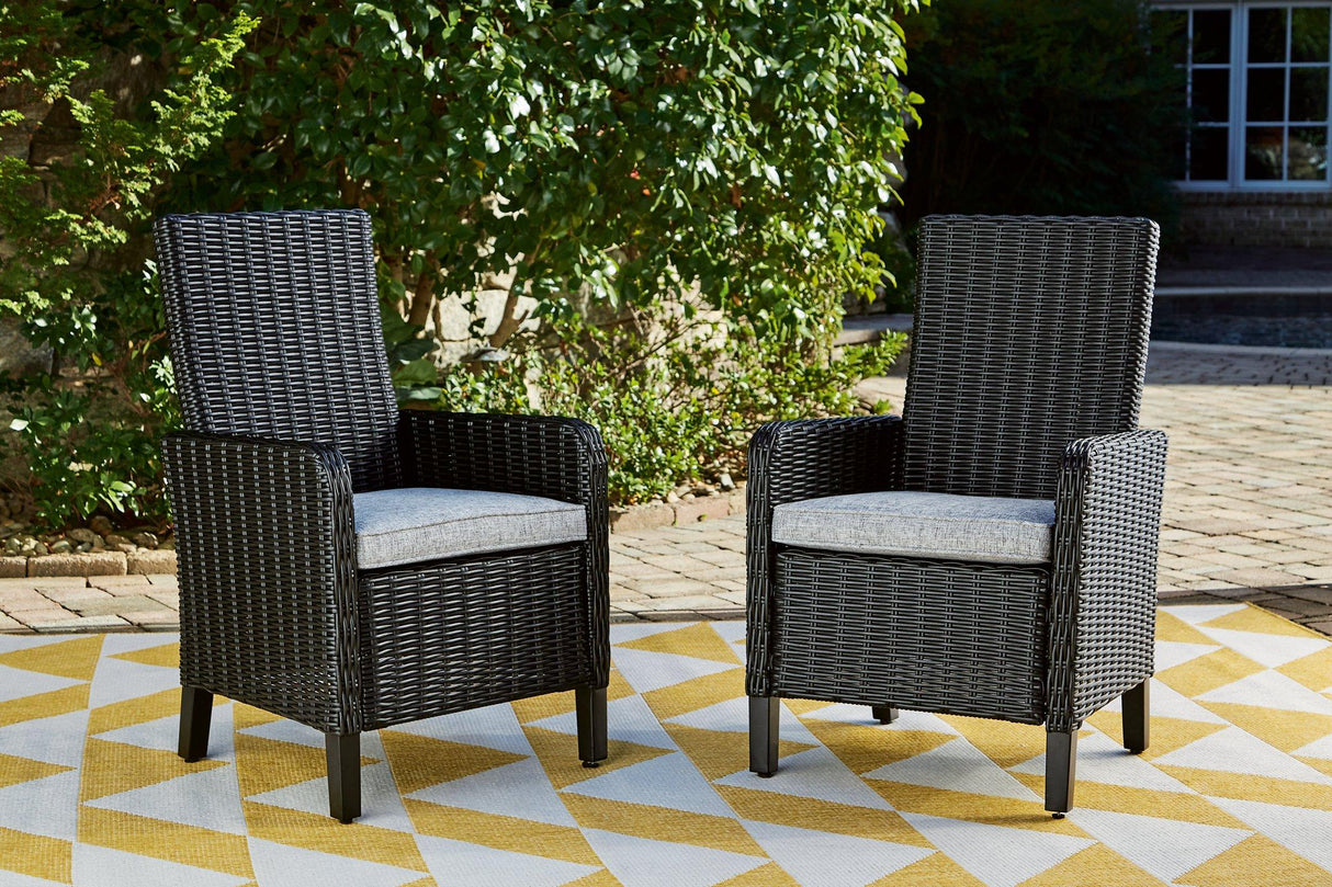 Beachcroft Outdoor Arm Chair with Cushion (Set of 2) - Furniture World