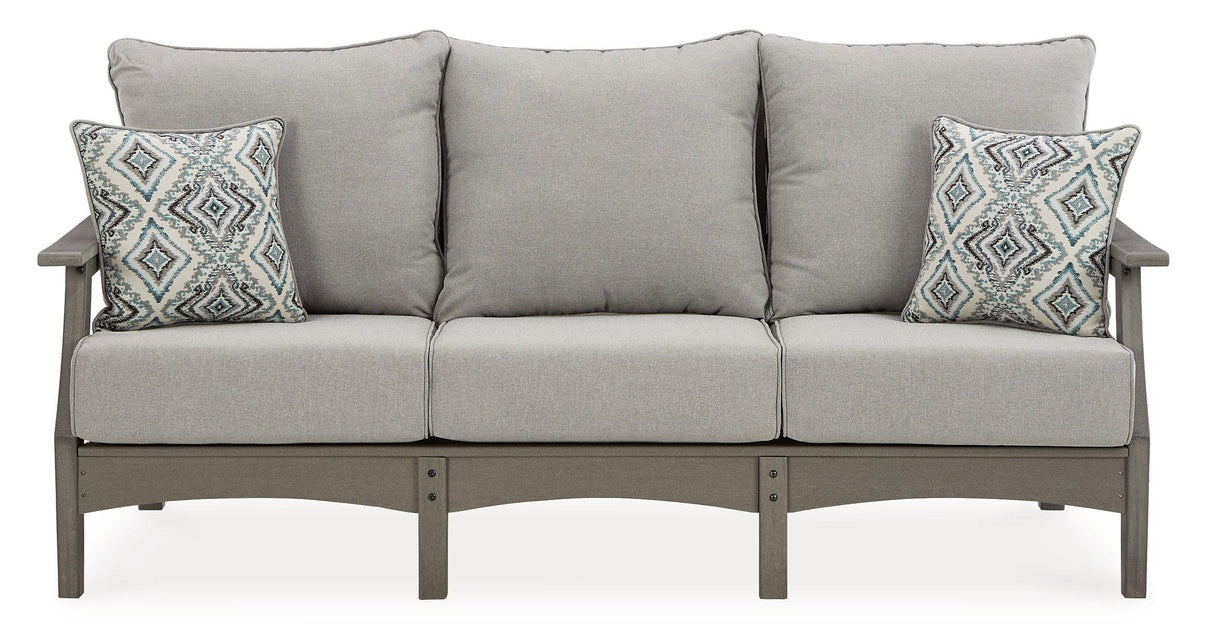 Visola Outdoor Sofa and Loveseat Set - Furniture World