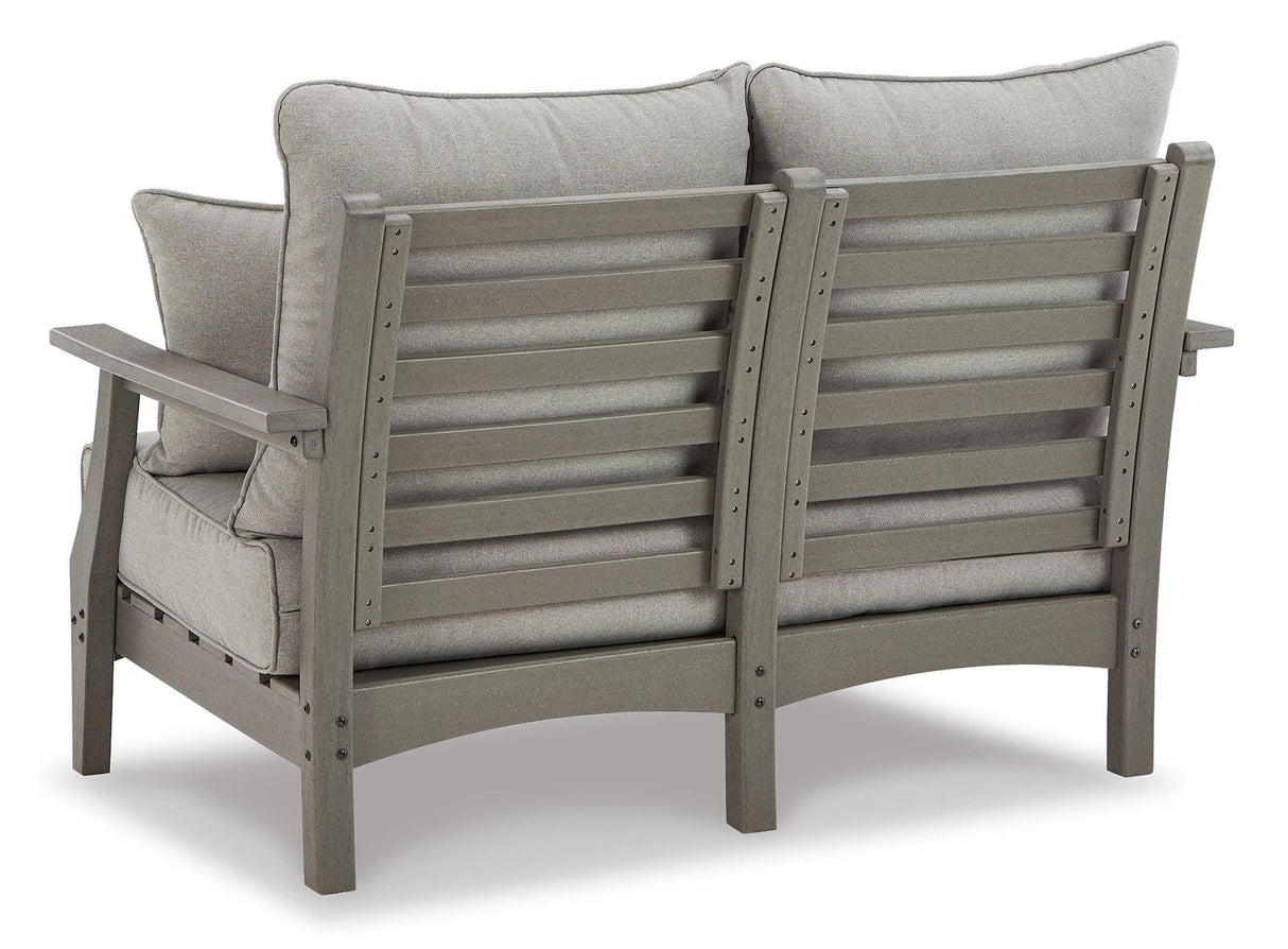 Visola Outdoor Sofa and Loveseat Set - Furniture World