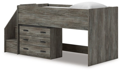 Frandern Loft Bed with Drawer Storage - Furniture World