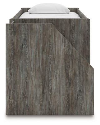 Frandern Loft Bed with Bookcase and Drawer Storage - Furniture World