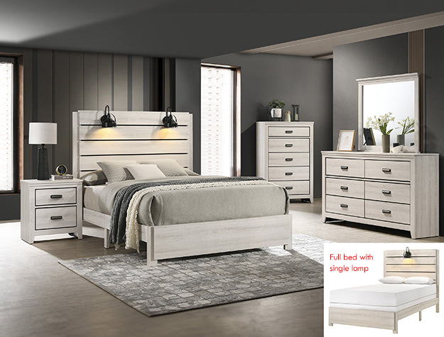 Carter Full Platform Bed 1 Box White