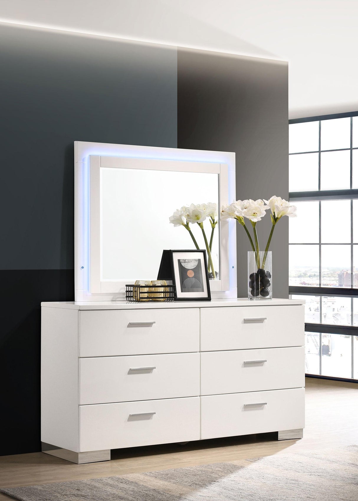 Felicity Dresser with LED Mirror - Furniture World