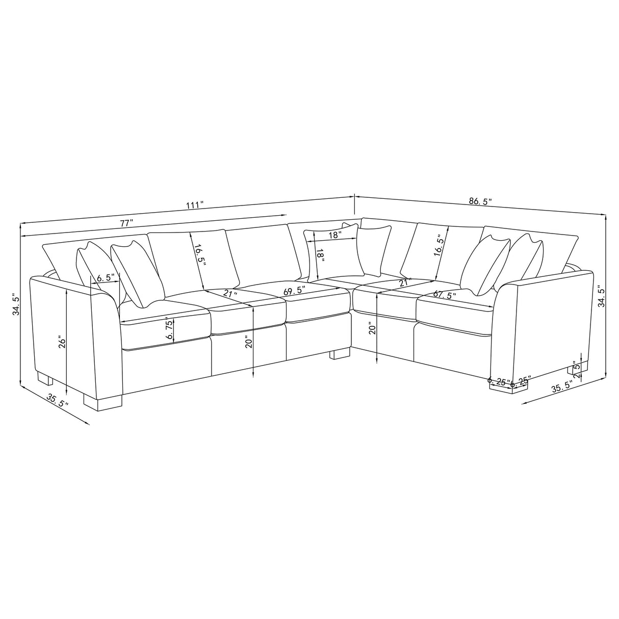Ashford Fold-Out Sleeper Sectional Sofa - Furniture World