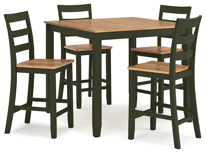Gesthaven Counter Height Dining Table and 4 Barstools (Set of 5) - Furniture World