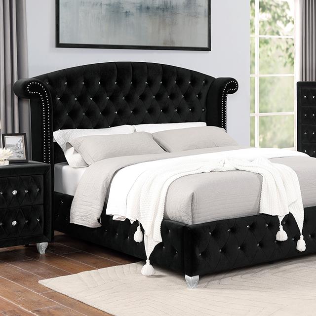 Zohar Bed Black & Pink - Furniture World