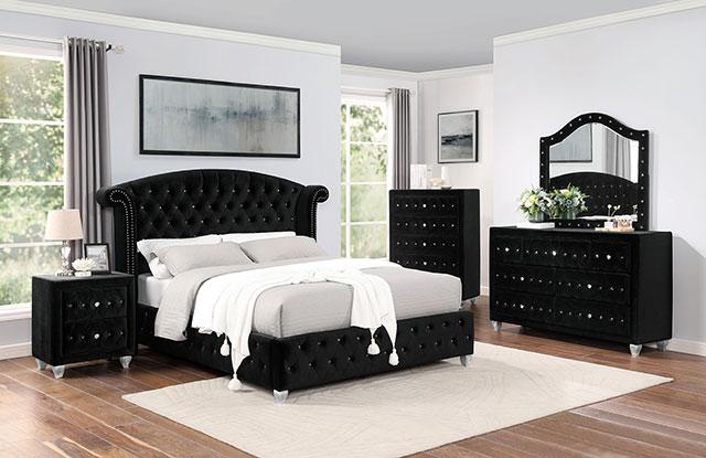 Zohar Bed Black & Pink - Furniture World