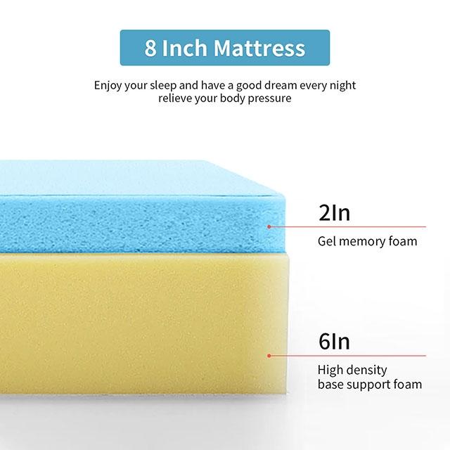 Artemisia 8" Cal. King, E.King, Full, & Queen Memory Foam Mattress - Furniture World