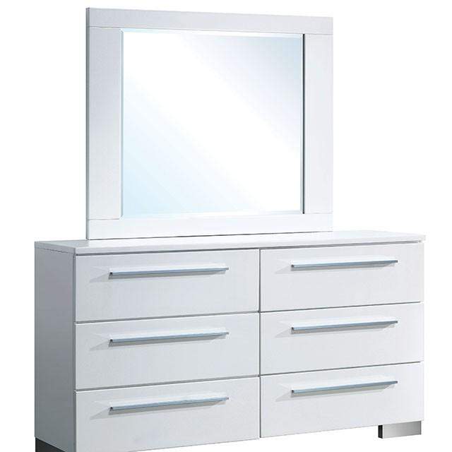 CLEMENTINE Glossy White Dresser - Furniture World
