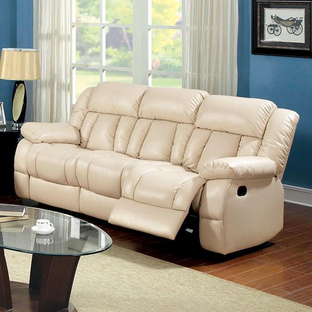 Barbado Ivory Sofa w/ 2 Recliners - Furniture World