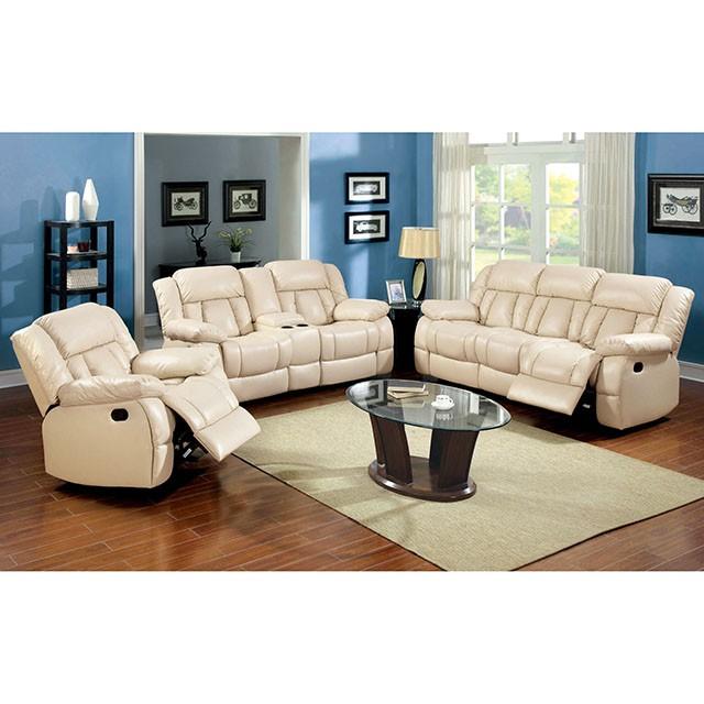 Barbado Ivory Sofa w/ 2 Recliners - Furniture World