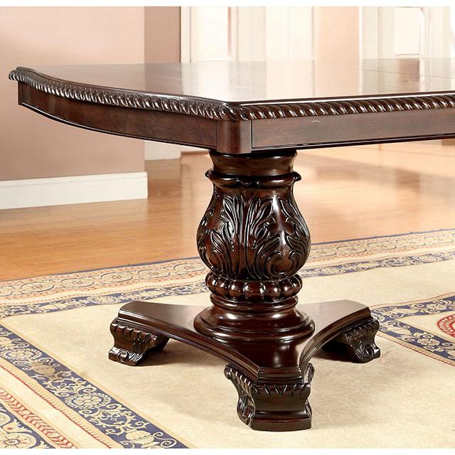 Bellagio Brown Cherry Dining Table w/ 2 Leaves - Furniture World