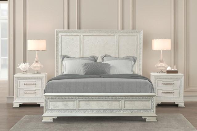 Stella Mia 4 Pc 5 Pc Queen Bedroom Set White - Furniture World