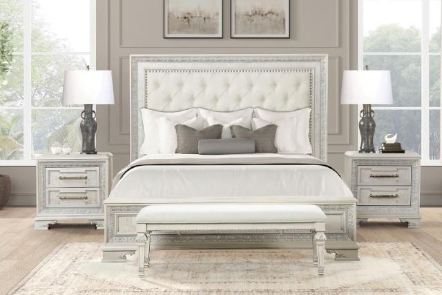 Stella Mia 4 Pc 5 Pc Queen Bedroom Set White - Furniture World