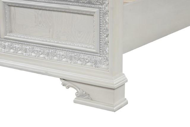 Stella Mia 4 Pc 5 Pc Queen Bedroom Set White - Furniture World