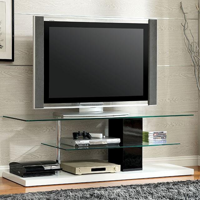 Neapoli Black/White 63" TV Console - Furniture World
