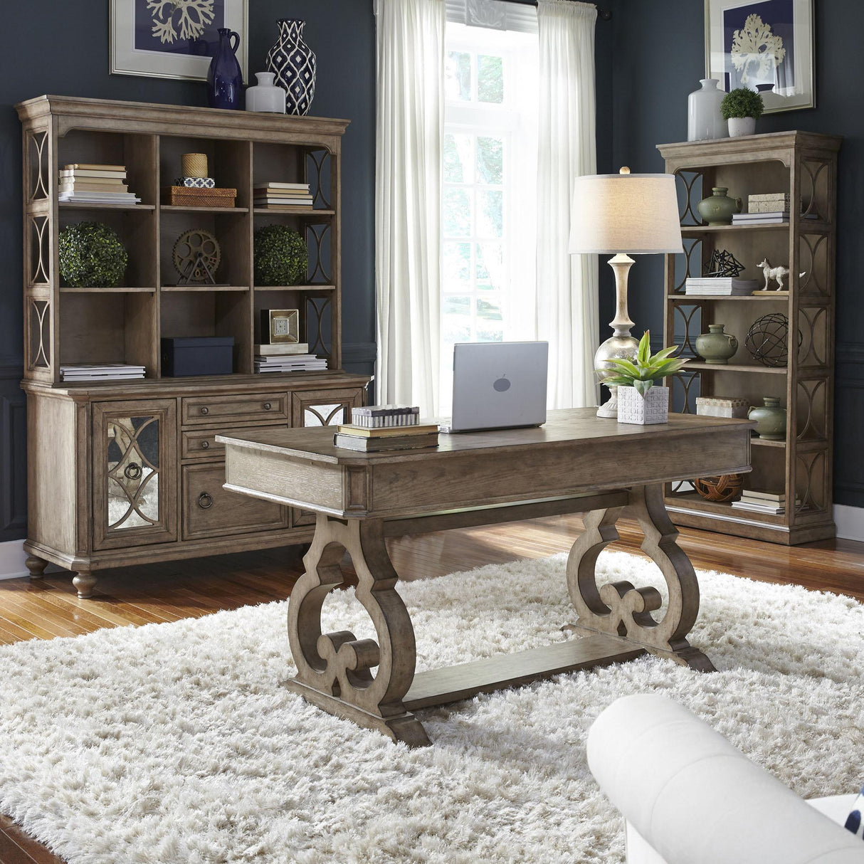 Simply Elegant 3 Piece Desk & Hutch Set - Furniture World