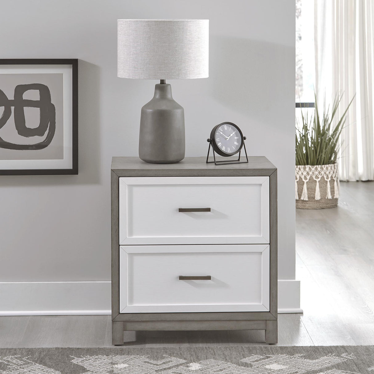 Palmetto Heights 2 Drawer Nightstand w/ Charging Station - Furniture World