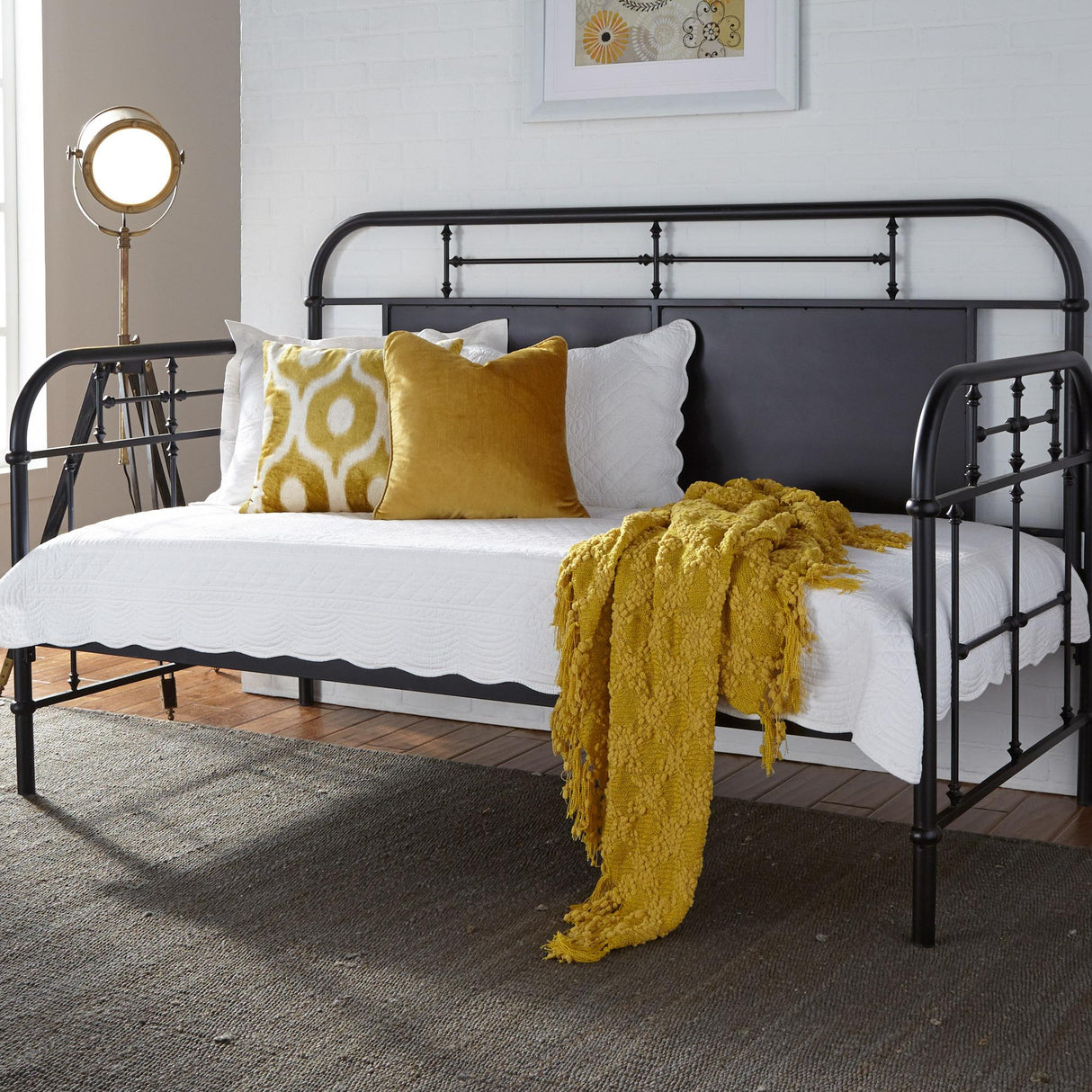 Vintage Series Twin Metal Day Bed - Black - Furniture World