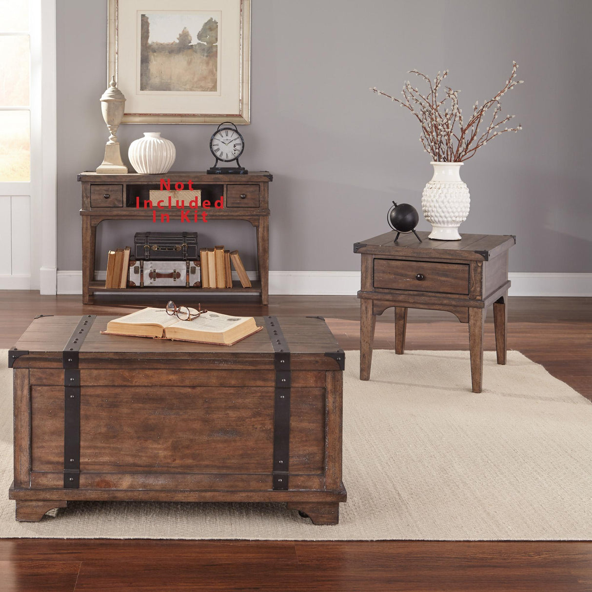 Aspen Skies 3 Piece Set (1-Cocktail 2-End Tables) - Furniture World