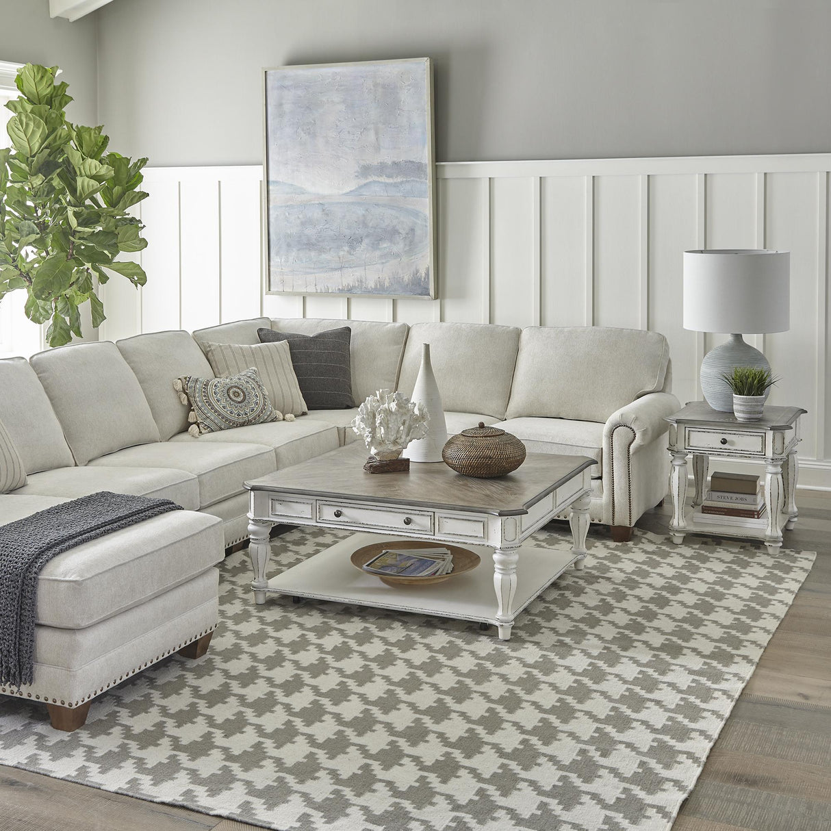 Magnolia Manor 3 Piece Set (1-Cocktail 2-End Tables) - Furniture World
