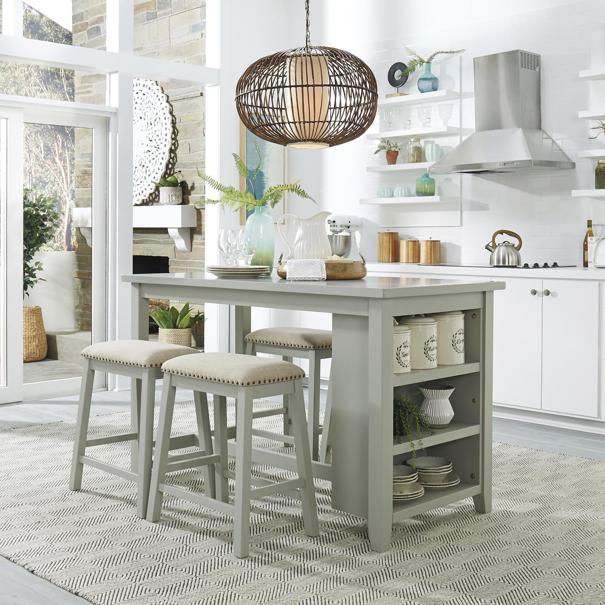 Brook Creek 5 Piece Counter Set - Furniture World