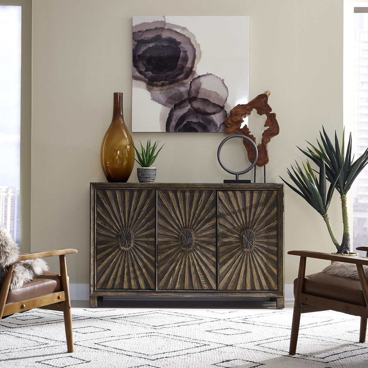 Chaucer 3 Door Accent Cabinet - Furniture World