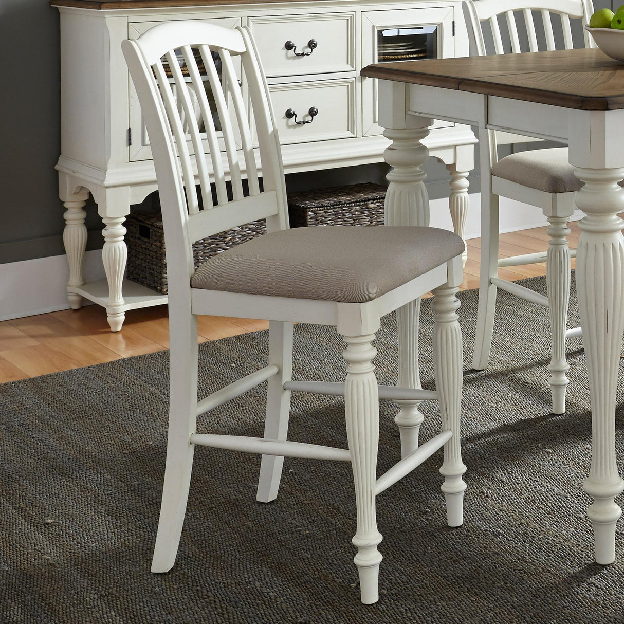 Cumberland Creek Slat Back Counter Chair (RTA) - Furniture World