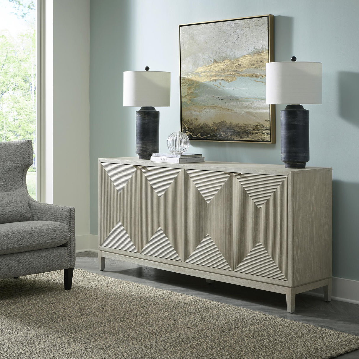 Kinsley 4 Door Accent Cabinet - Furniture World