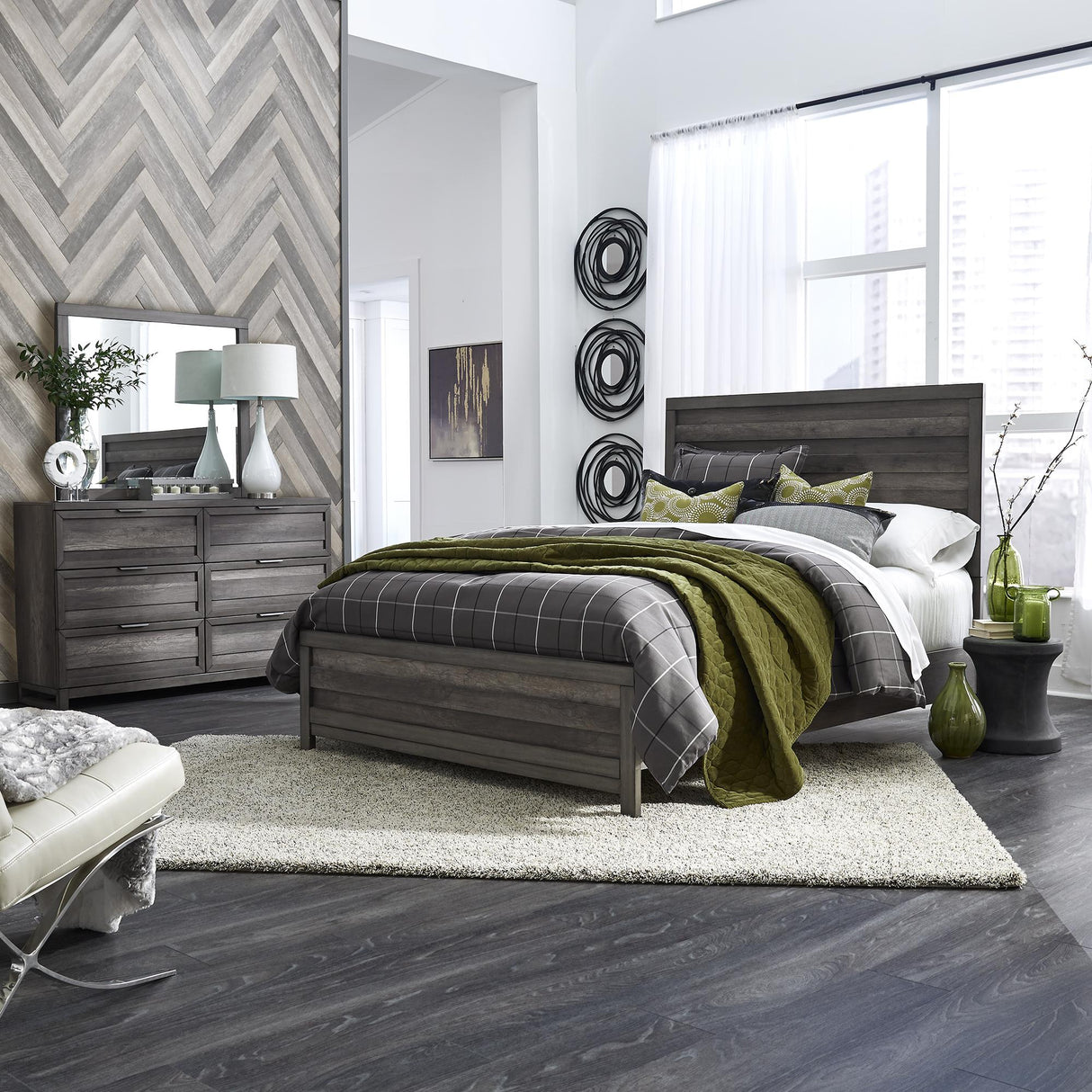Tanners Creek Queen Panel Bed, Dresser & Mirror - Furniture World