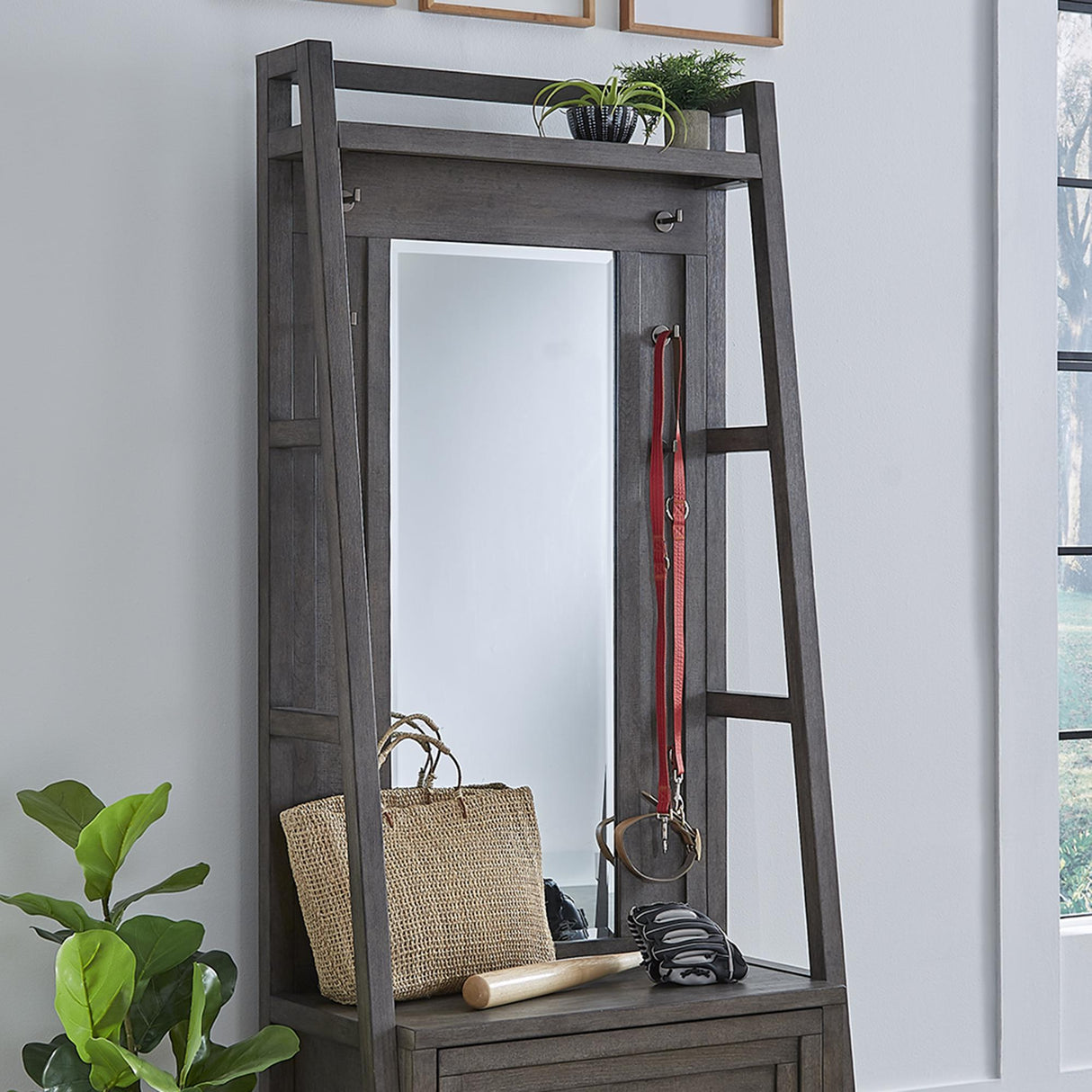 Modern Farmhouse Hall Tree Top - Furniture World