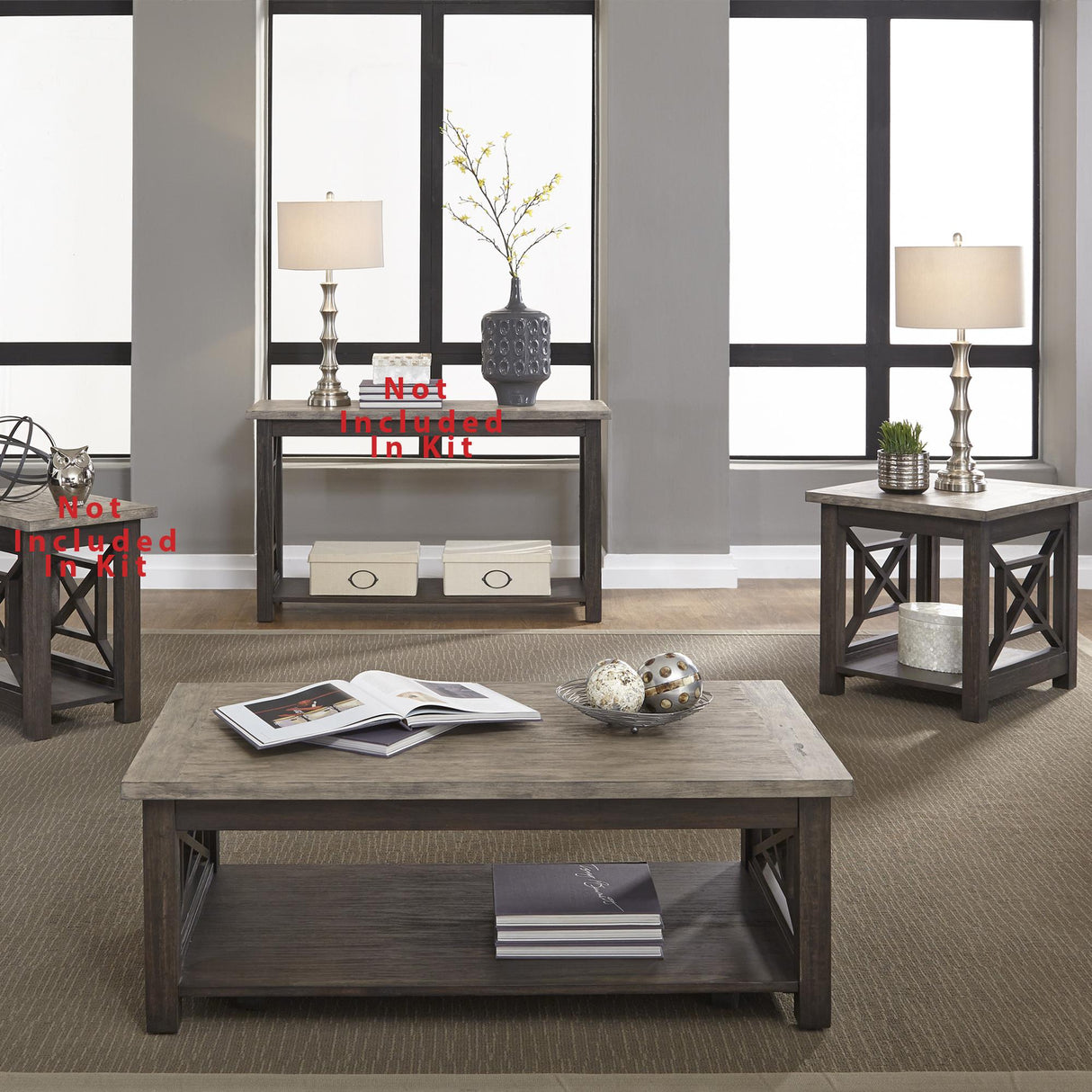 Heatherbrook 3 Piece Set (1-Cocktail 2-End Tables) - Furniture World